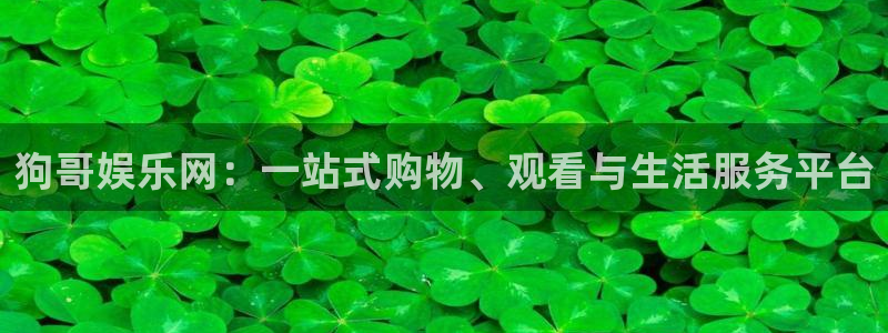 新航娱乐登录地址：狗哥娱乐网：一站式购物、观看与生活服务平台